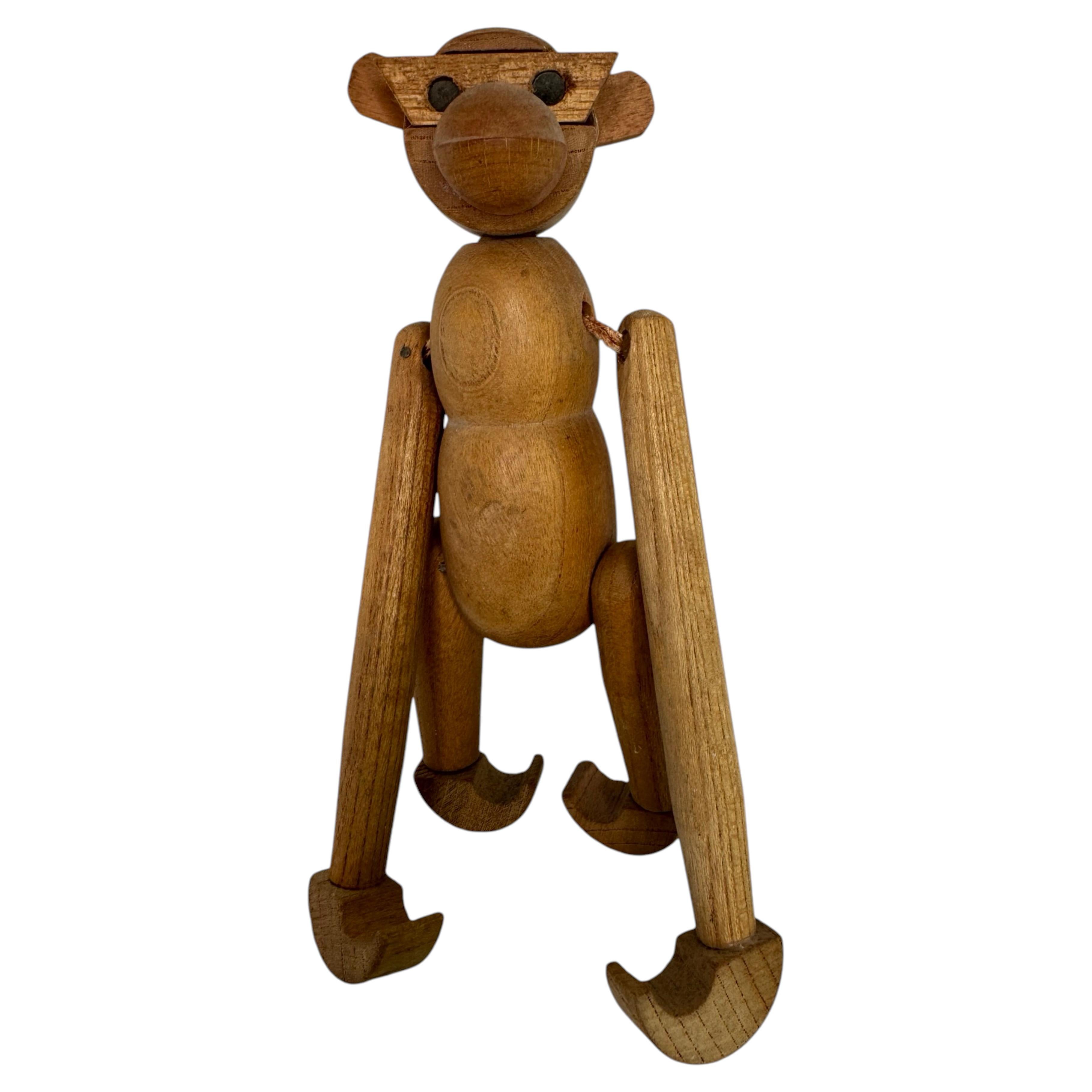 Danish Vintage Kay Bojesen Style Wooden Monkey - Mid Century Modern Scandinavian