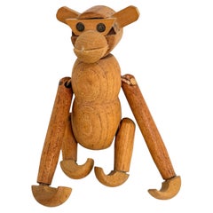 Dänische Vintage Kay Bojesen Stil hölzerne Affe Mid Century Modern Scandinavian