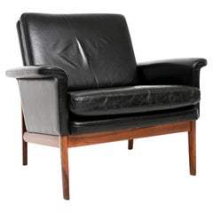 Danish Vintage Leather Armchair by Finn Juhl