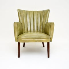 Danish Vintage Leather Armchair by Skipper