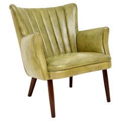 Danish Used Leather Armchair by Skipper