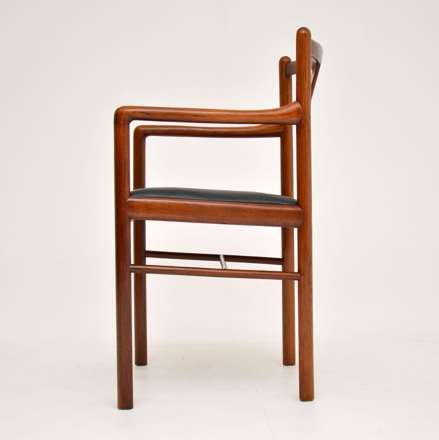 20th Century Danish Vintage Leather Armchair / Desk Chair