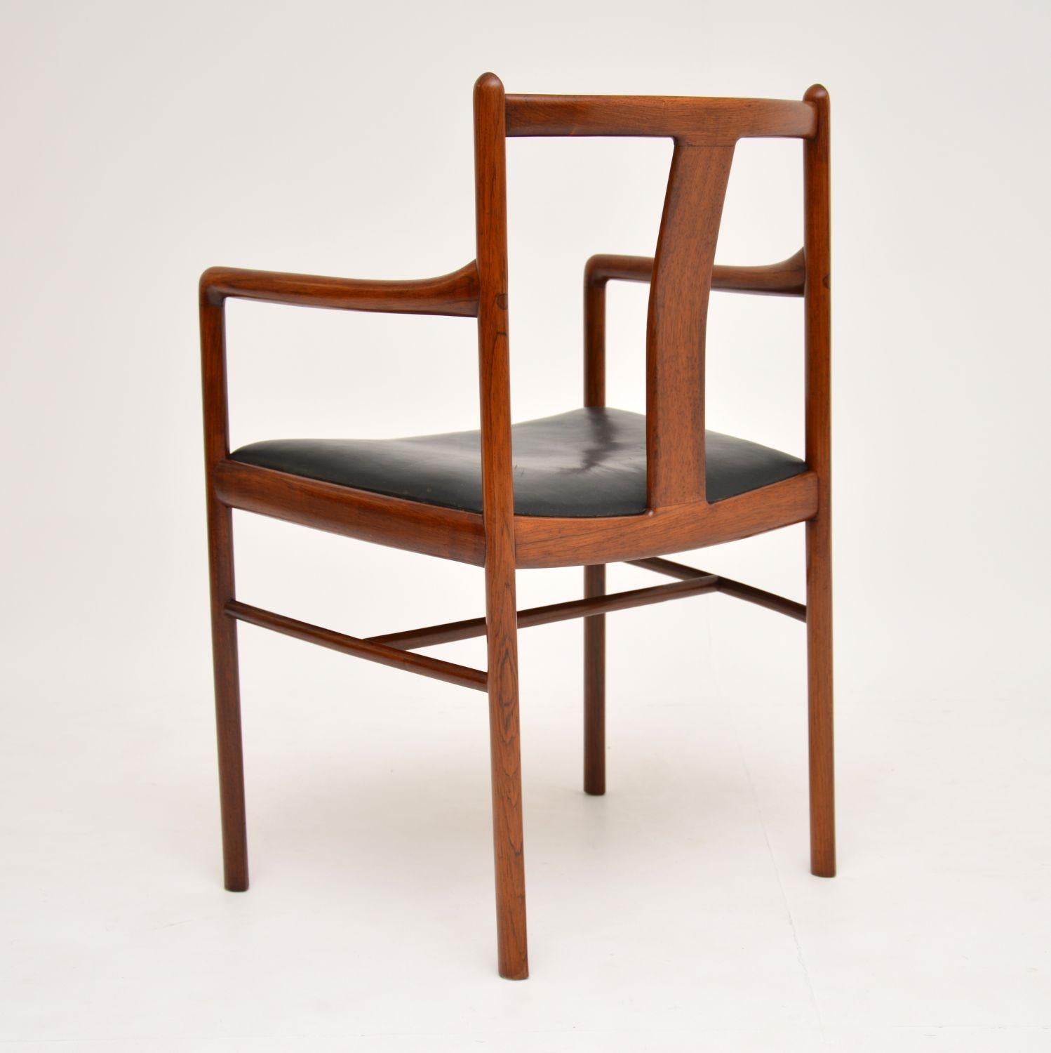 Danish Vintage Leather Armchair / Desk Chair 1