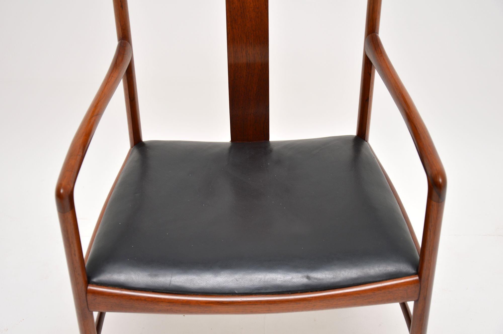 Danish Vintage Leather Armchair / Desk Chair 3