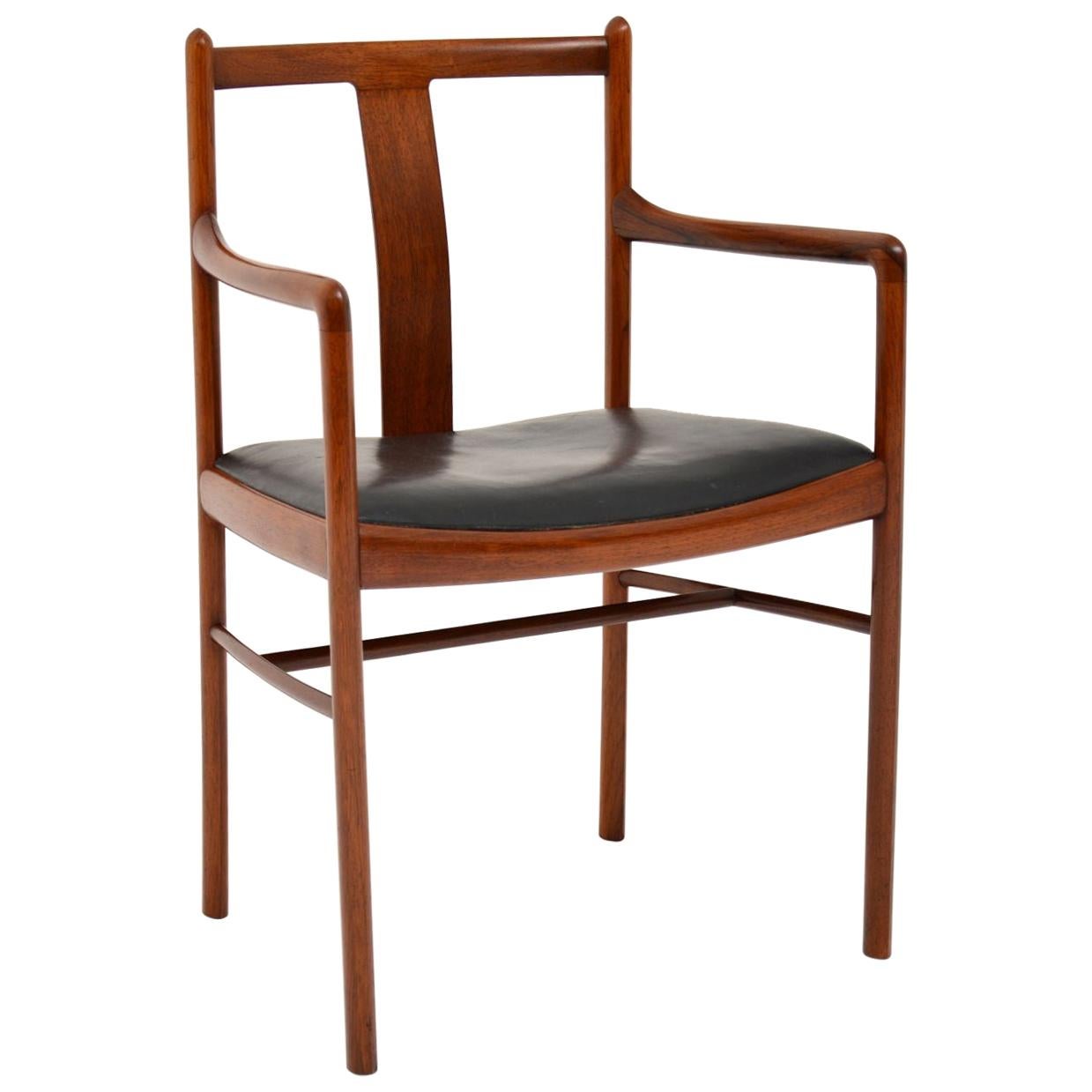 Danish Vintage Leather Armchair / Desk Chair