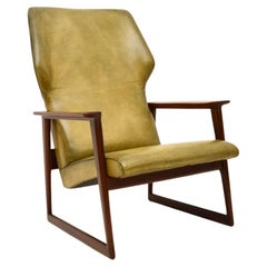 Sillón danés vintage de cuero