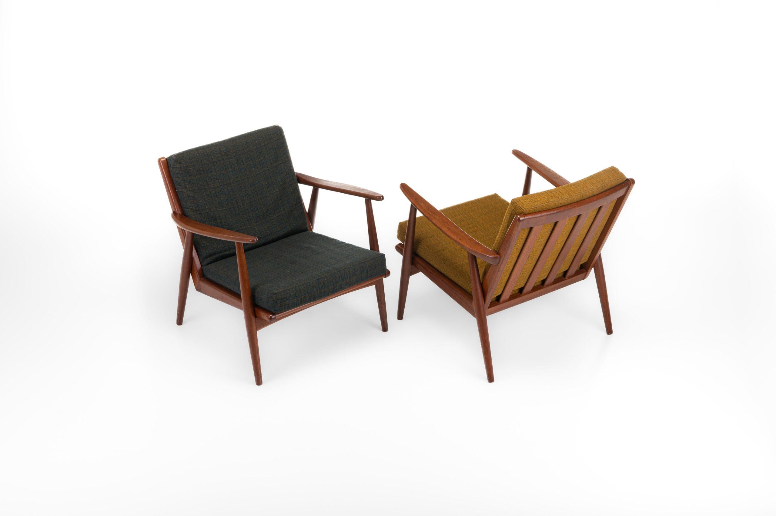 Danish Vintage Lounge Chairs in Teak In Good Condition In Ranst, VAN