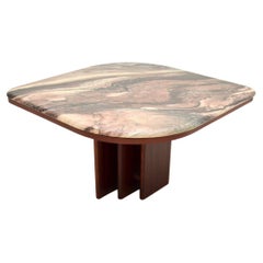 Danish Vintage Marble Top Coffee Table