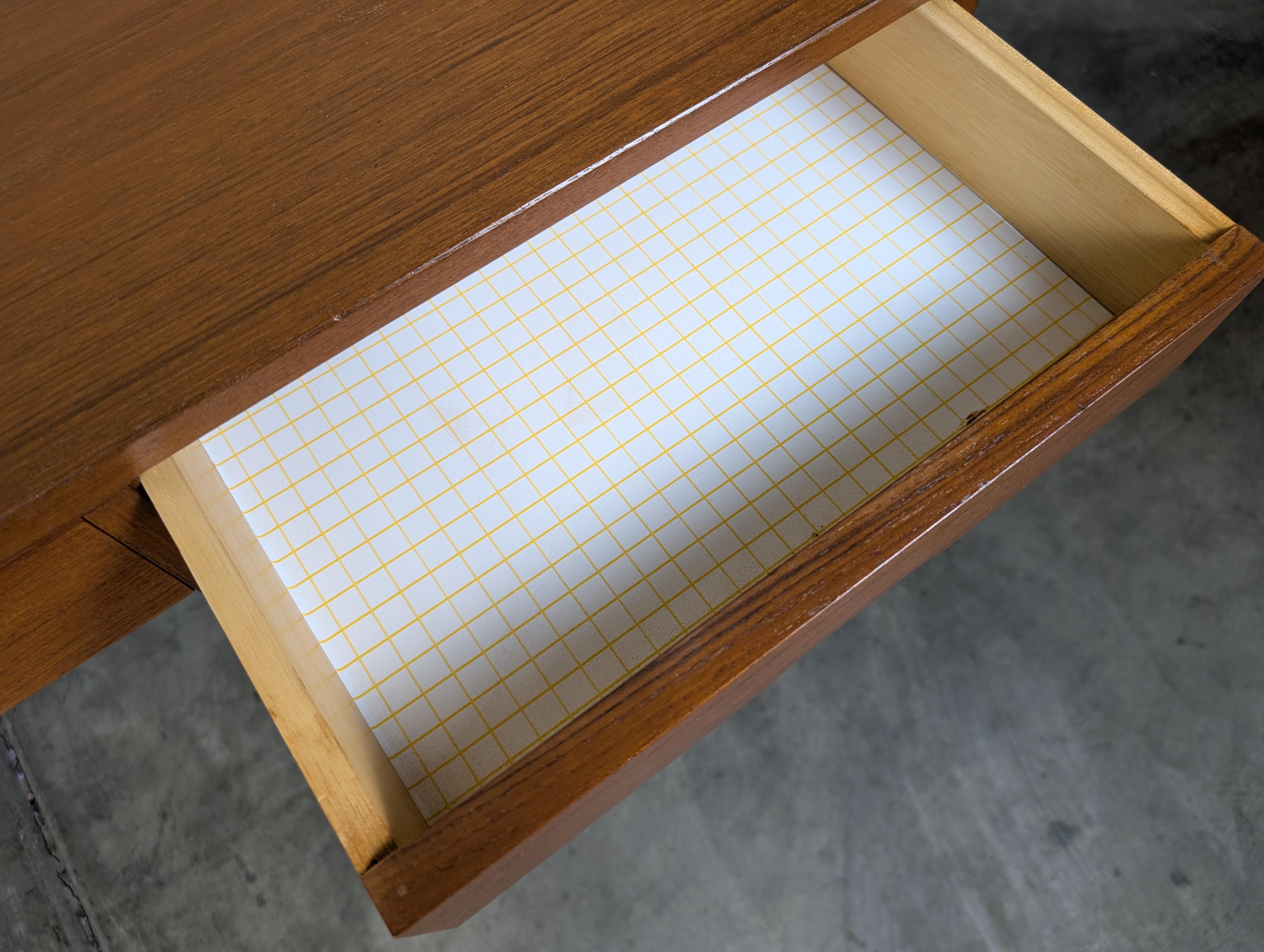 Danish Vintage Mid Century Modern Teak Desk by Arne Wahl Iversen, c.1960s For Sale 6