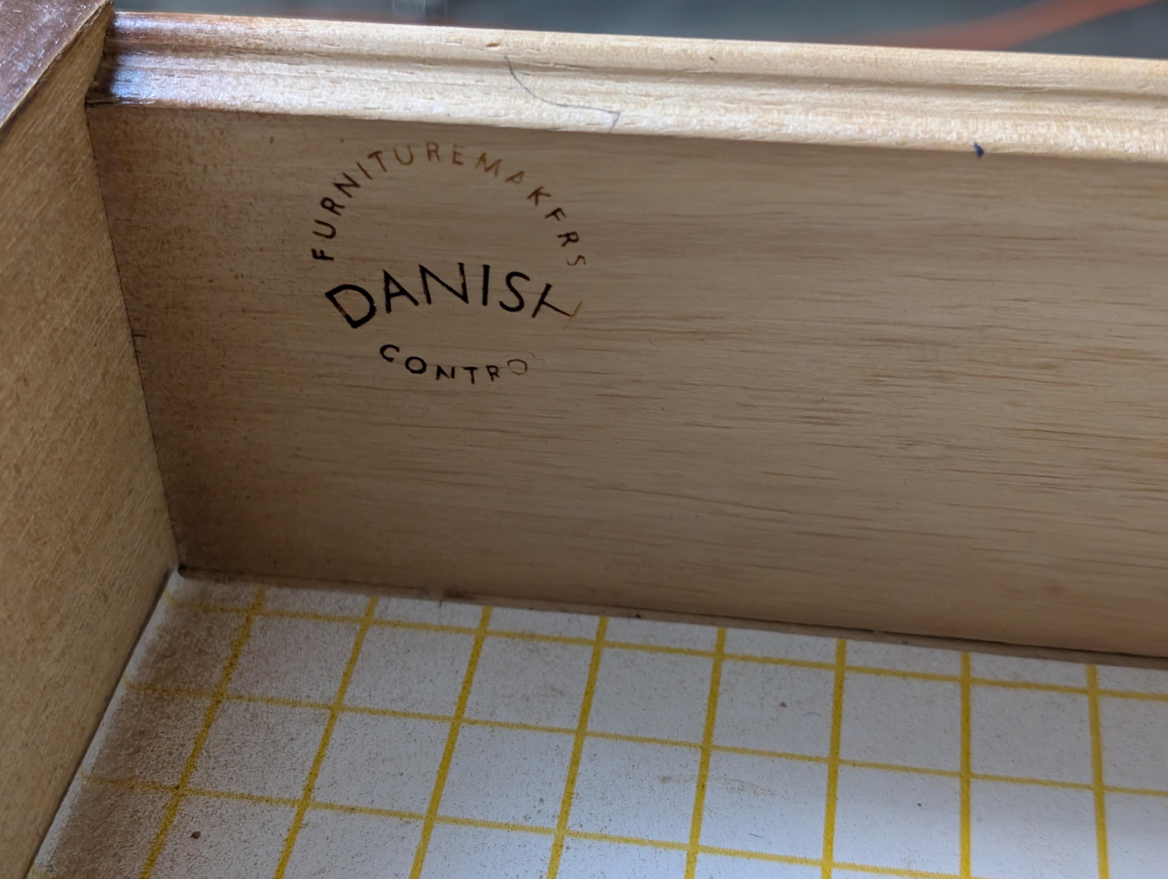Danish Vintage Mid Century Modern Teak Desk by Arne Wahl Iversen, c.1960s For Sale 8