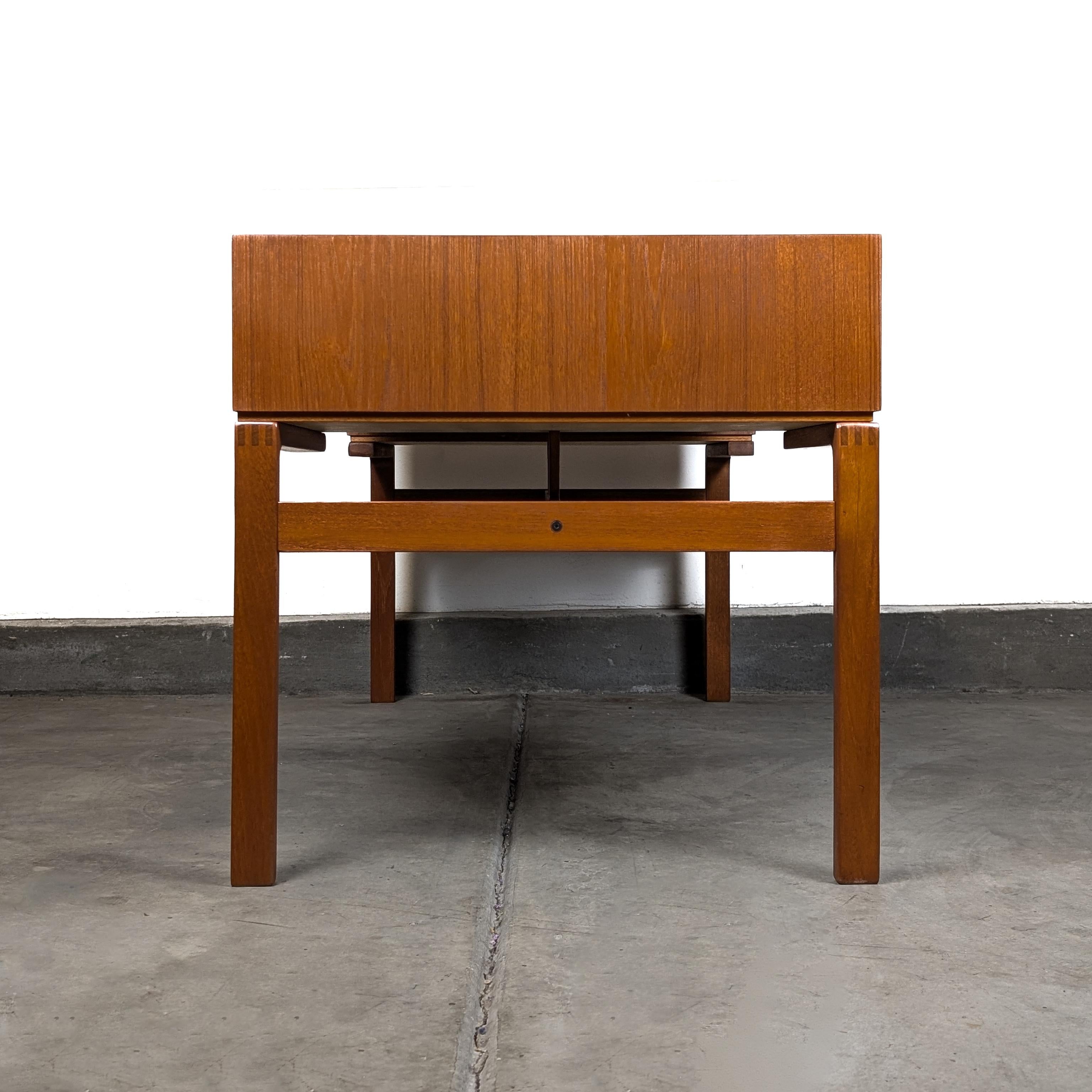 Mid-20th Century Danish Vintage Mid Century Modern Teak Desk by Arne Wahl Iversen, c.1960s For Sale
