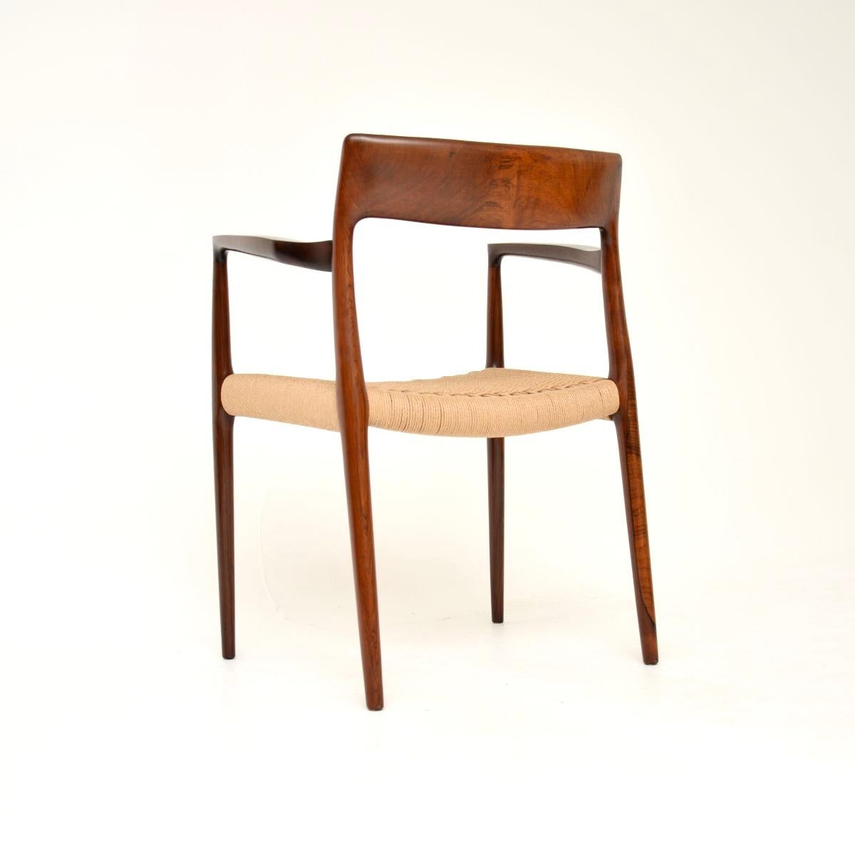 Milieu du XXe siècle Chaise danoise Vintage Model No 57 par Niels Moller en vente