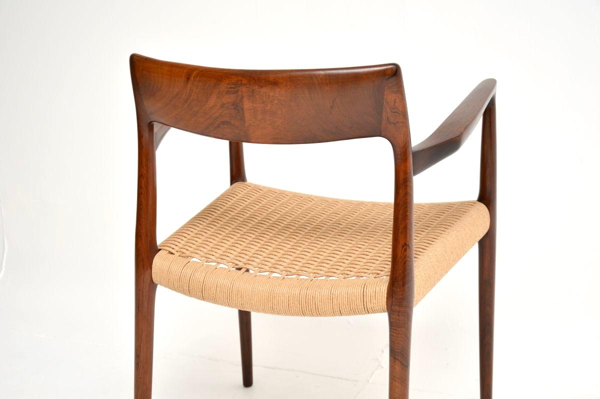 Corde en papier Chaise danoise Vintage Model No 57 par Niels Moller en vente