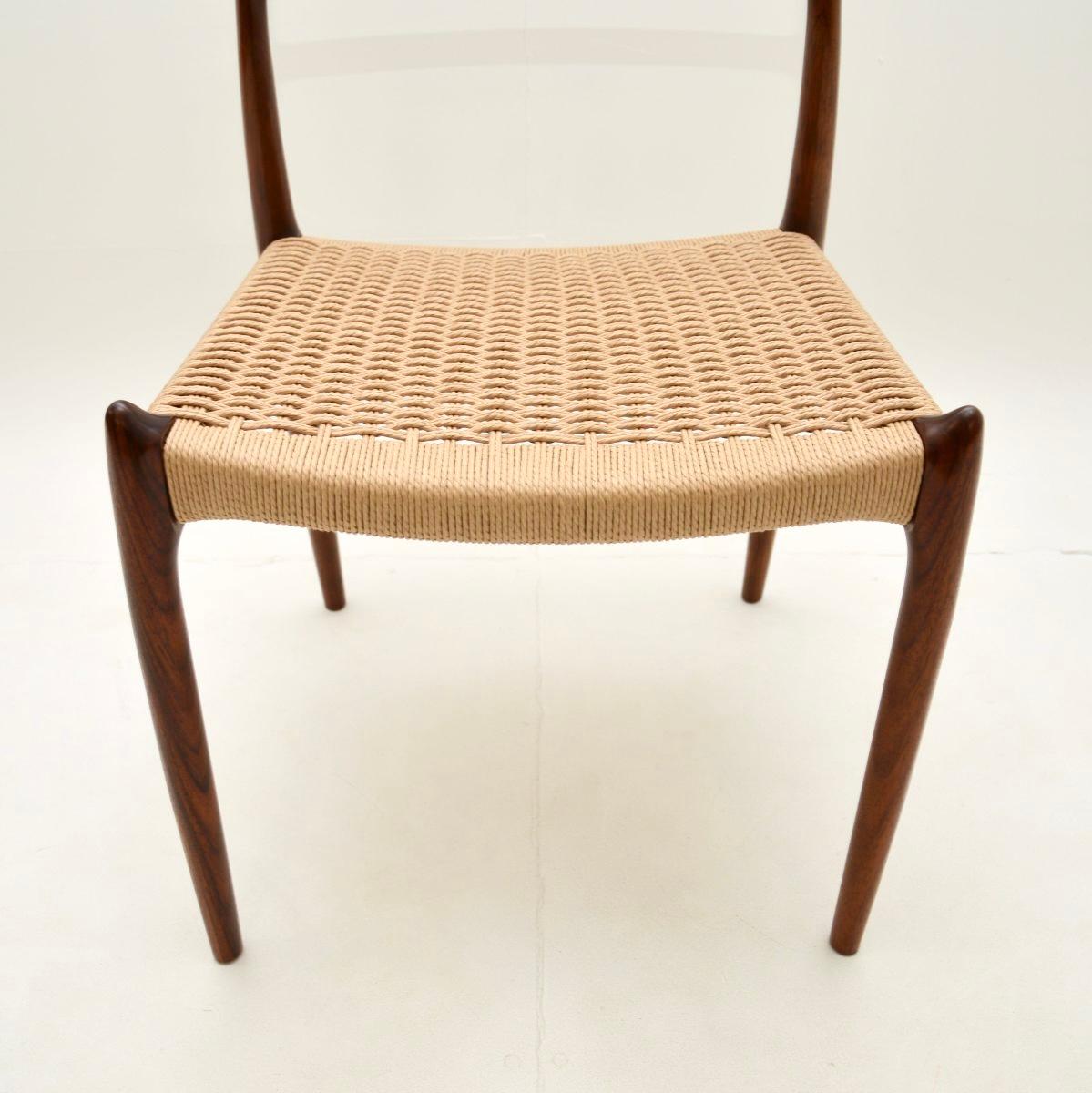 Dänischer Vintage-Ess-/Schreibtischstuhl Modell 78 von Niels Moller im Angebot 4