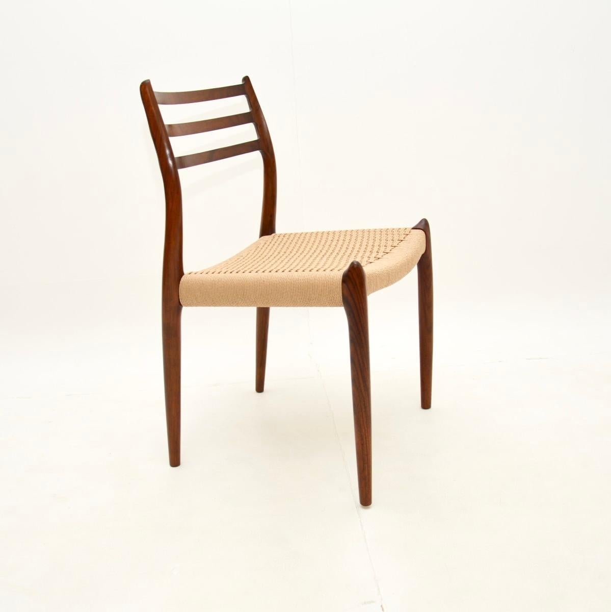Dänischer Vintage-Ess-/Schreibtischstuhl Modell 78 von Niels Moller (Moderne der Mitte des Jahrhunderts) im Angebot