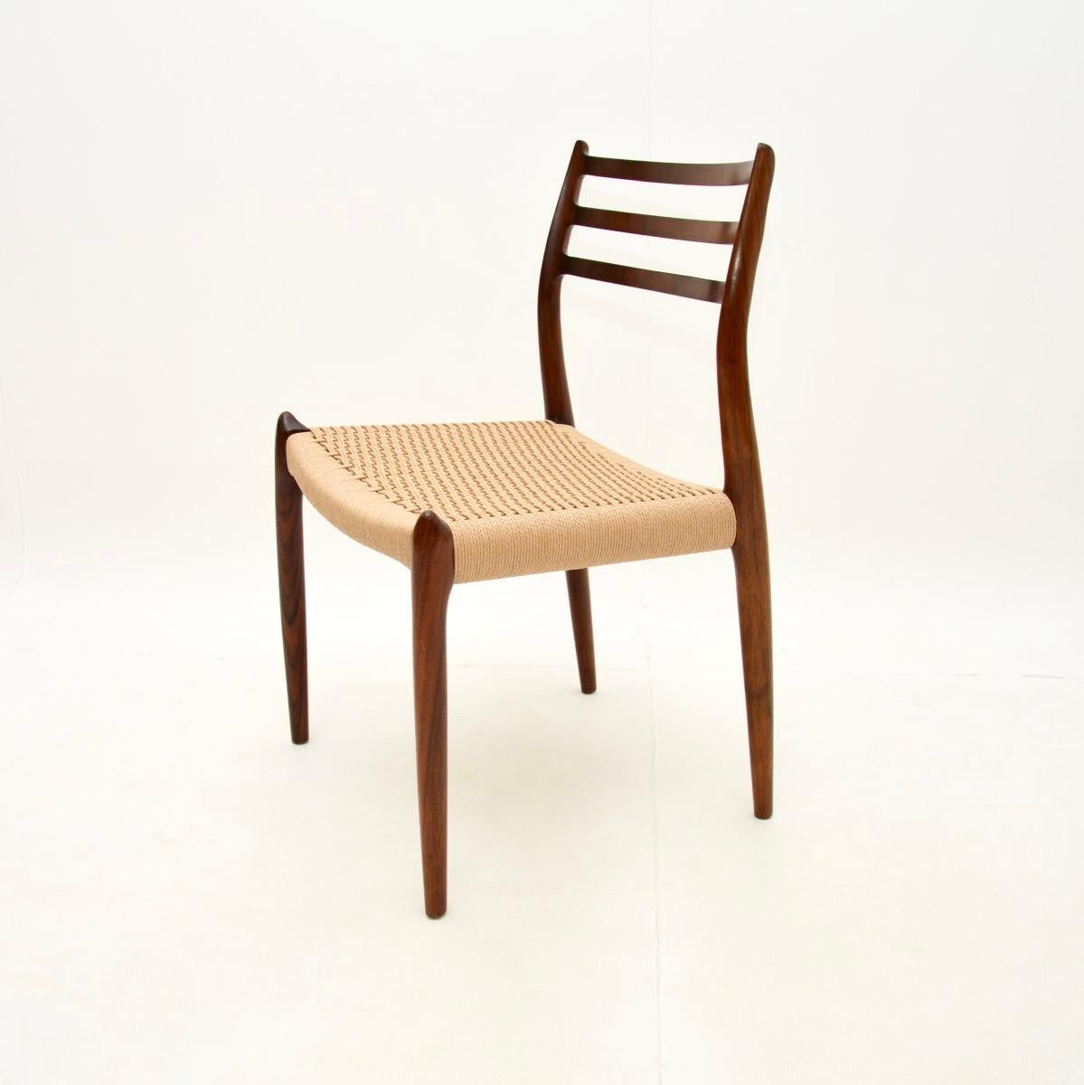 Dänischer Vintage-Ess-/Schreibtischstuhl Modell 78 von Niels Moller im Zustand „Gut“ im Angebot in London, GB