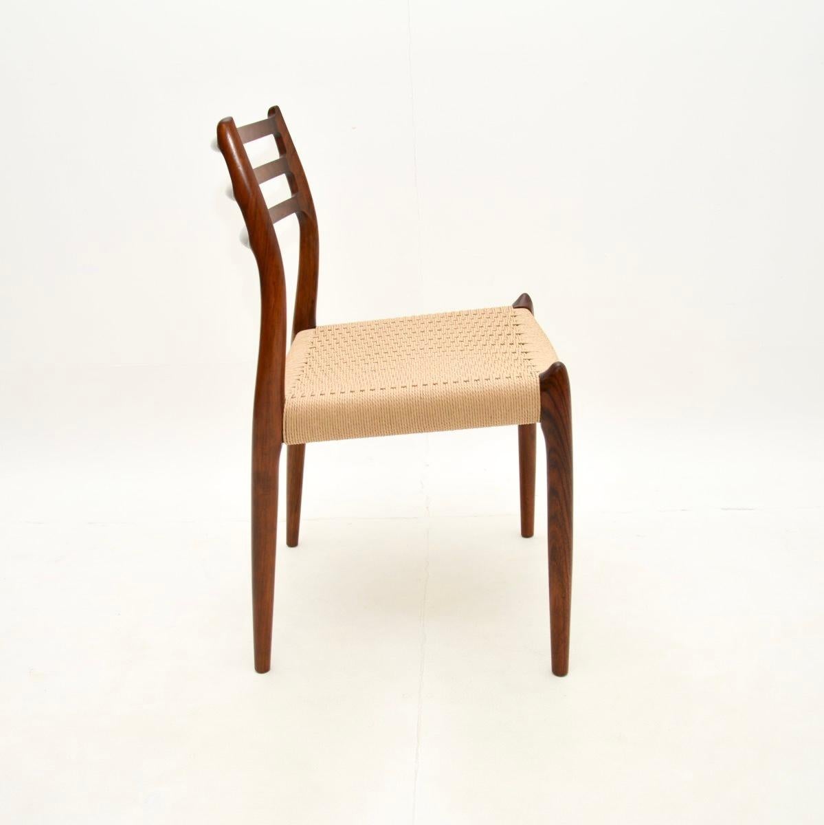 Dänischer Vintage-Ess-/Schreibtischstuhl Modell 78 von Niels Moller (Mitte des 20. Jahrhunderts) im Angebot