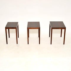 Danish Vintage Nest of Three Tables by Rosengren Hansen