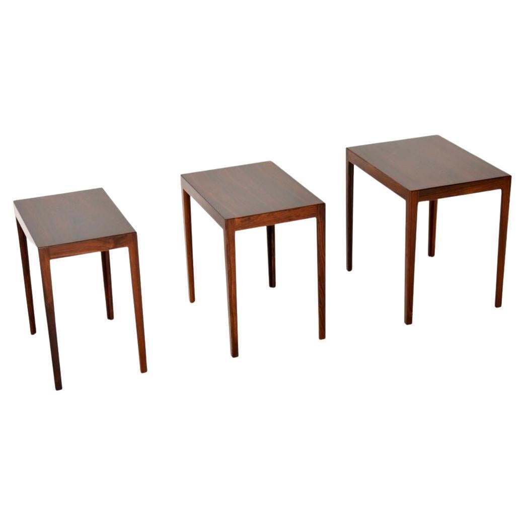 Danish Vintage Nest of Three Tables by Rosengren Hansen im Angebot