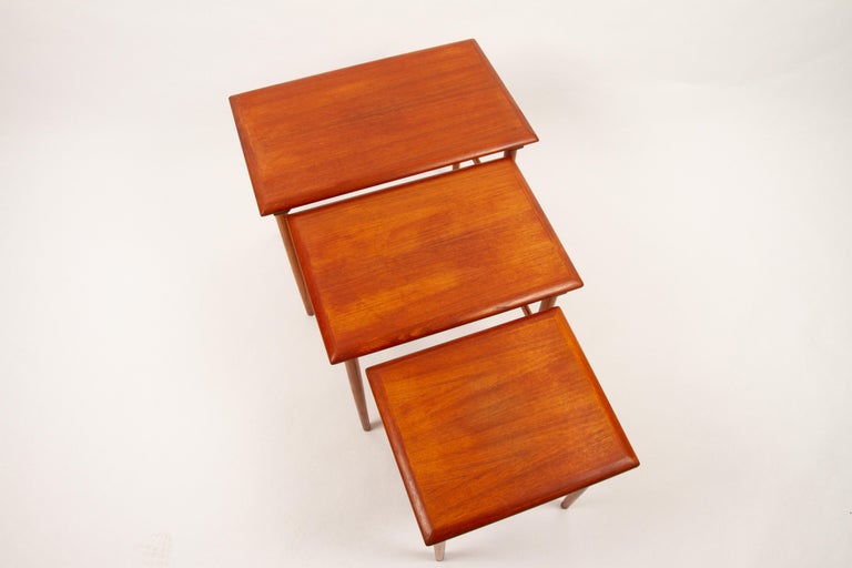 Danish Vintage Nesting Tables 1960s Set of 3 For Sale 3