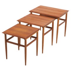 Danish vintage nesting tables in teak