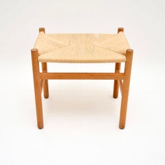 Danish Vintage Oak CH53 Stool by Hans Wegner for Carl Hansen
