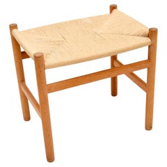Danish Vintage Oak CH53 Stool by Hans Wegner for Carl Hansen