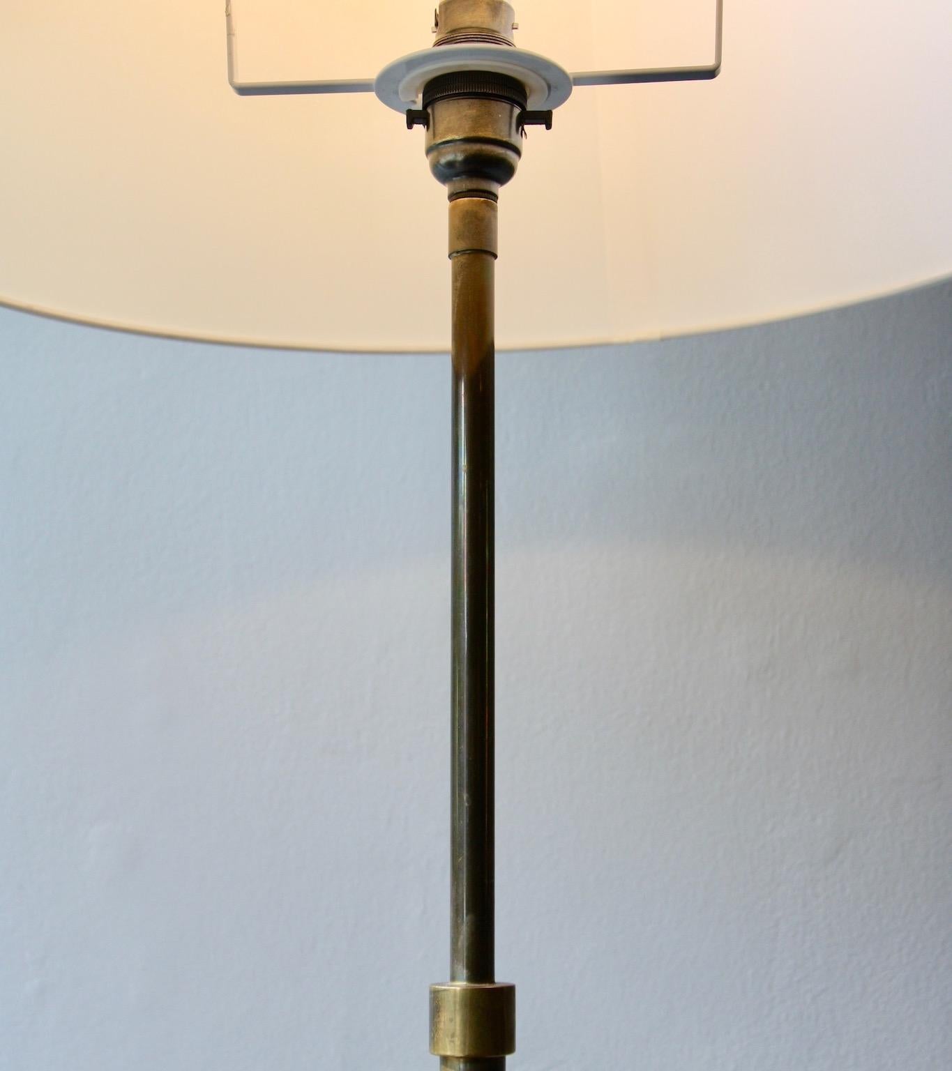 Mid-20th Century Danish Vintage Pure Brass Floor Light, circa 1960