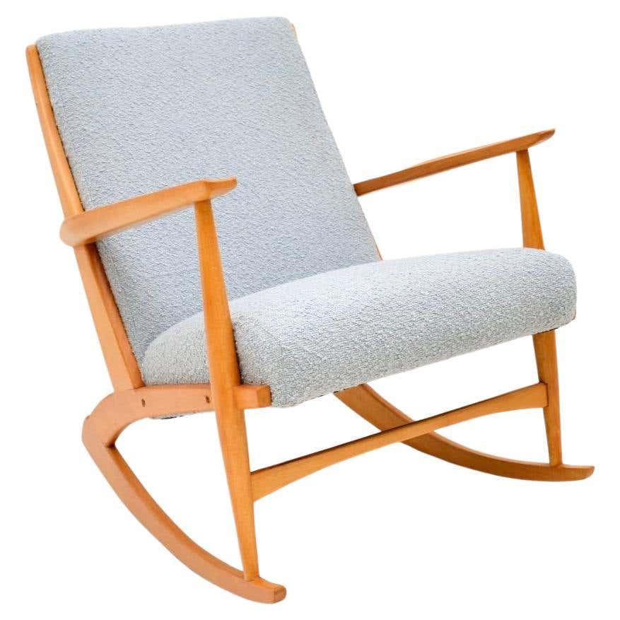 70s Style Rocking Chair 1970's Vintage Rattan and Chrome Rocking Chair at 1stDibs | vintage ...