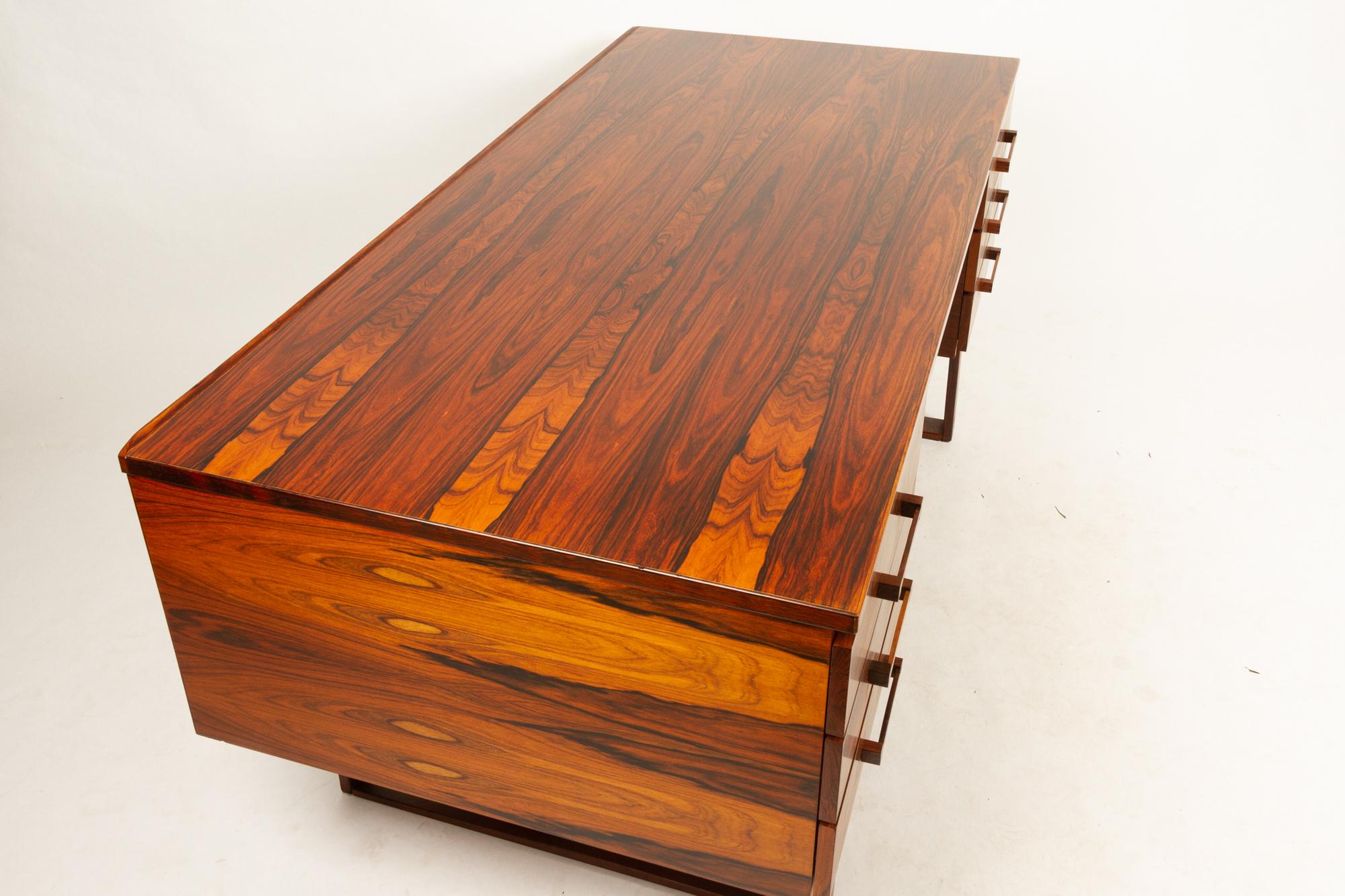 Danish Vintage Rosewood Desk by Henning Jensen & Torben Valeur, 1960s 2