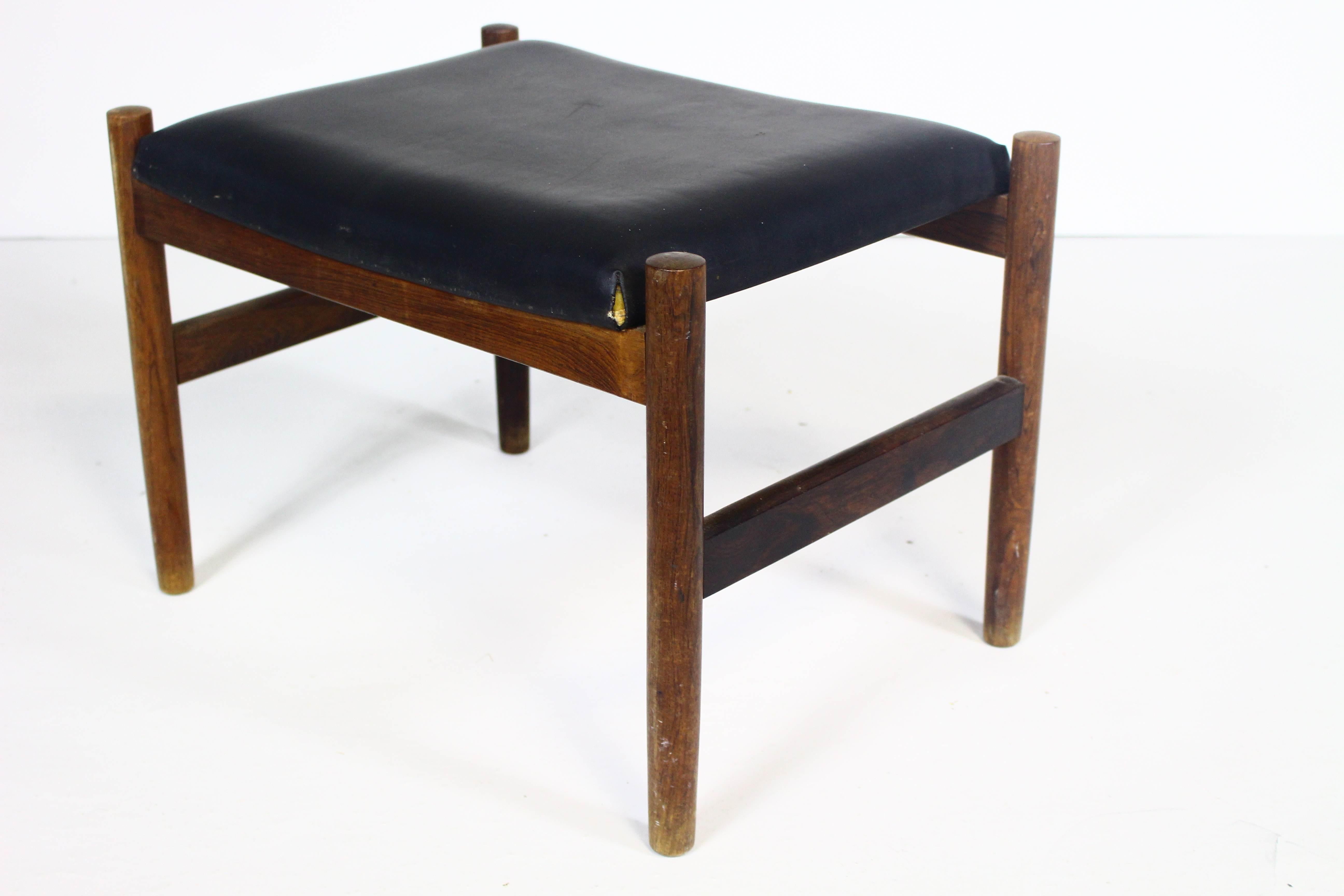 Mid-Century Modern Danish Vintage Rosewood Footstool By Spøttrup, 1960s For Sale