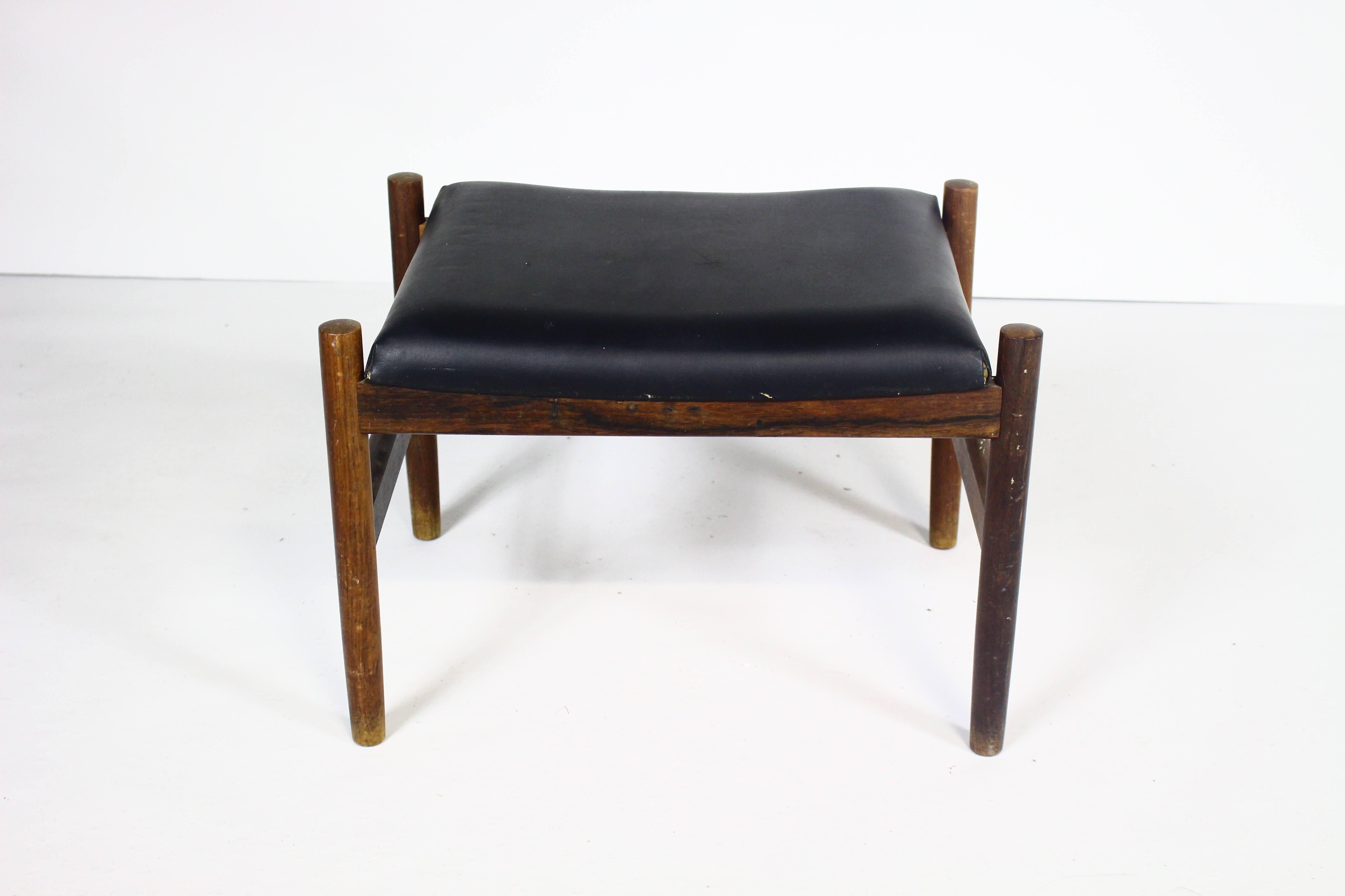 Danish Vintage Rosewood Footstool By Spøttrup, 1960s For Sale 1