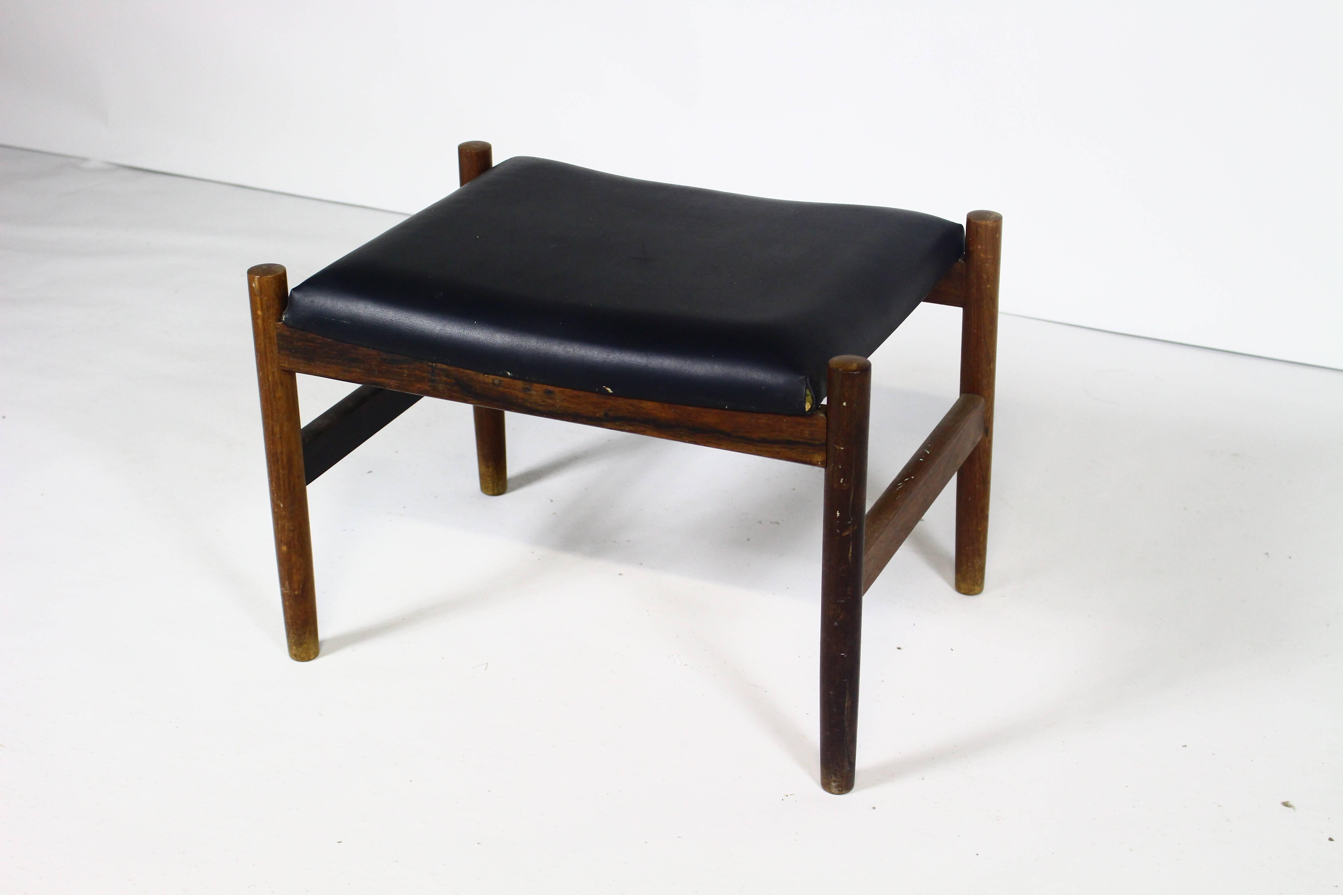 Danish Vintage Rosewood Footstool By Spøttrup, 1960s For Sale 2