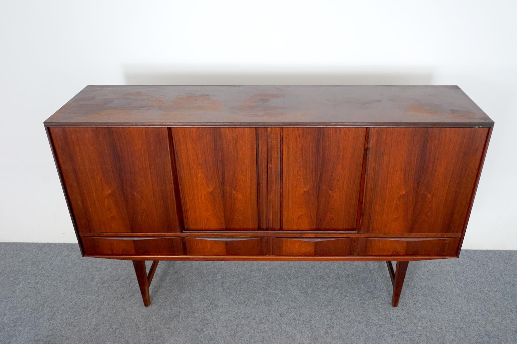 Danish Vintage Rosewood Sideboard with Bar For Sale 2
