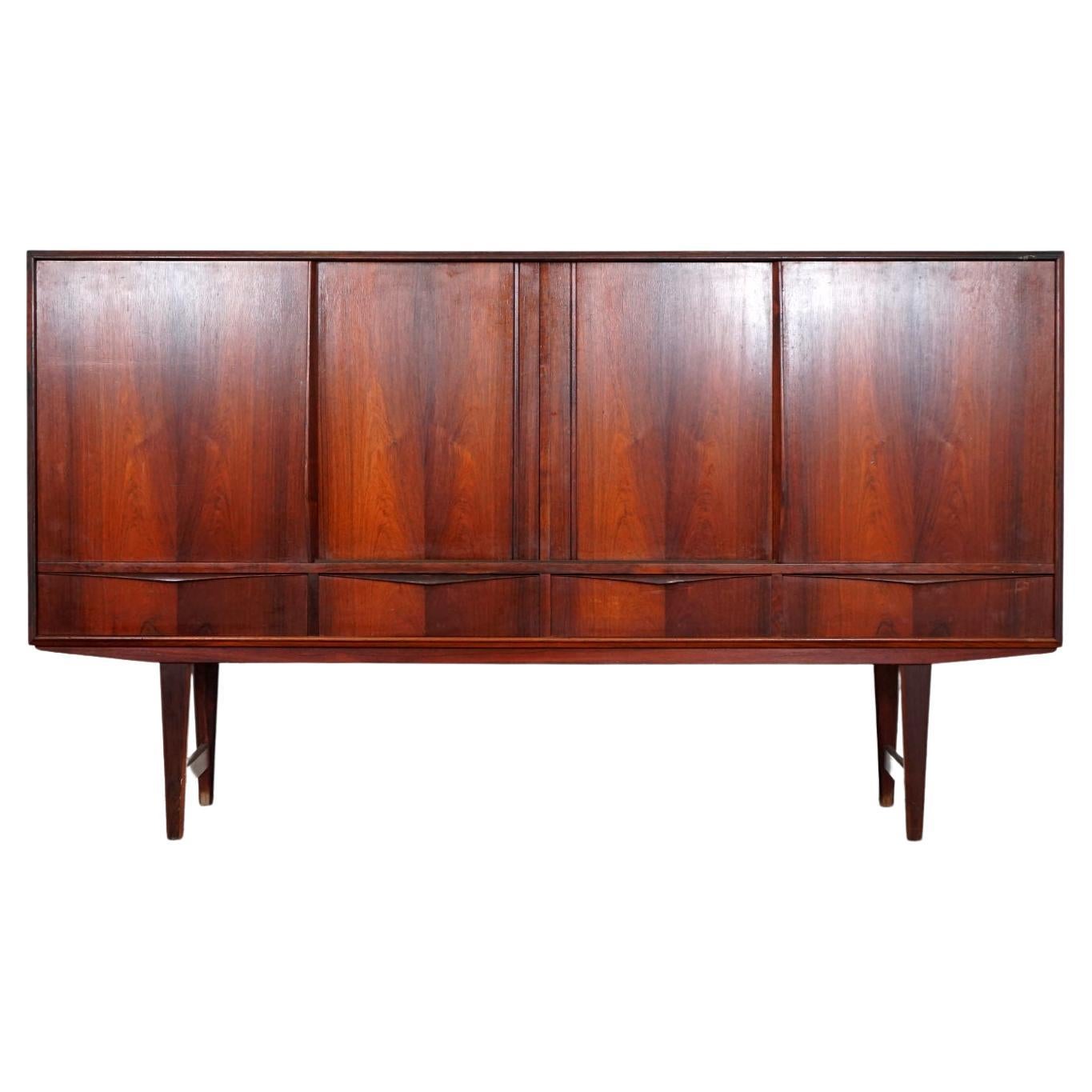 Danish Vintage Rosewood Sideboard with Bar For Sale