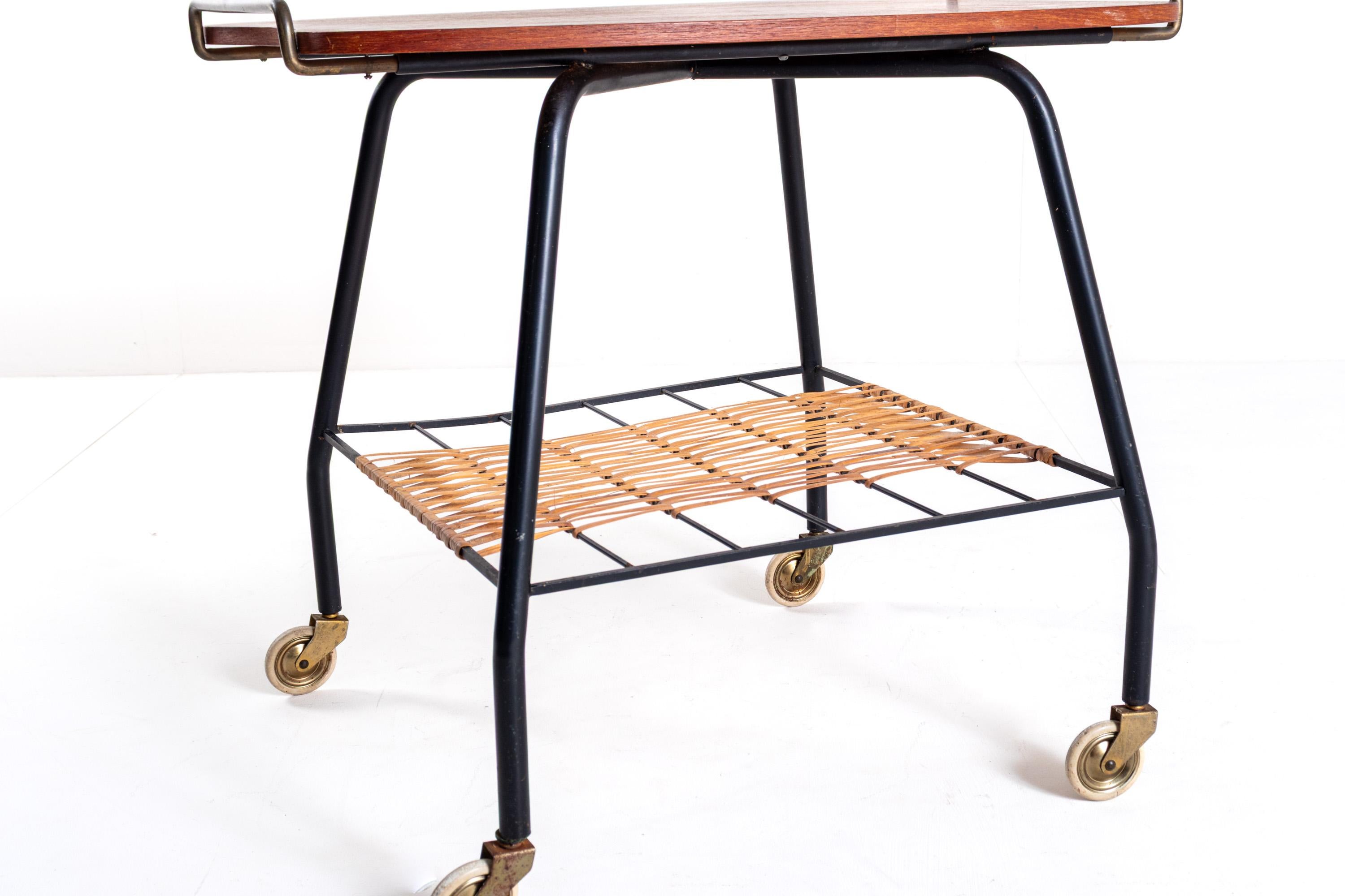 European Danish Vintage Serving Cart / Tea Trolley from the 1950s For Sale