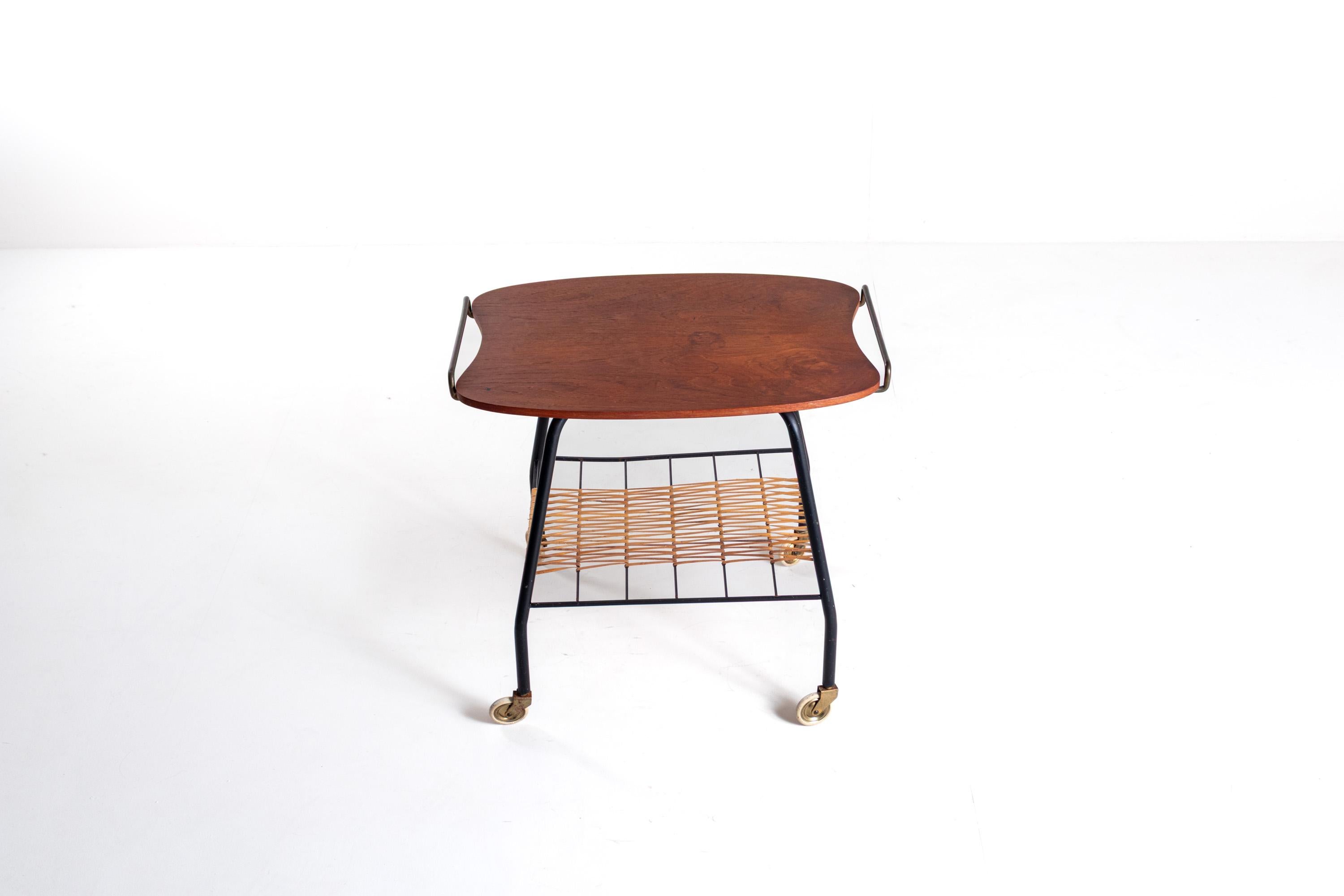 Mid-20th Century Danish Vintage Serving Cart / Tea Trolley from the 1950s For Sale