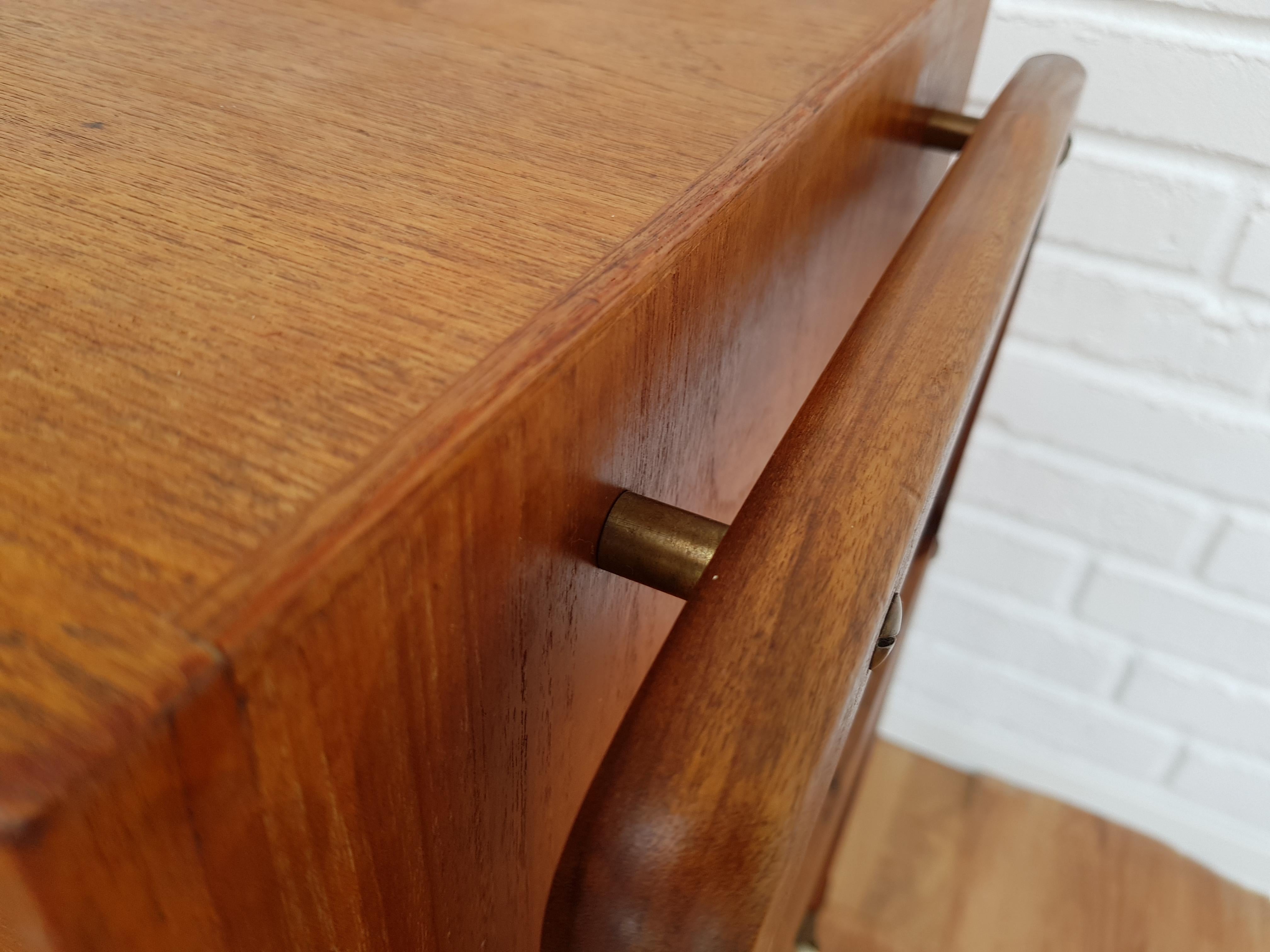 Danish Vintage Sewing Commode, Teak Wood For Sale 4