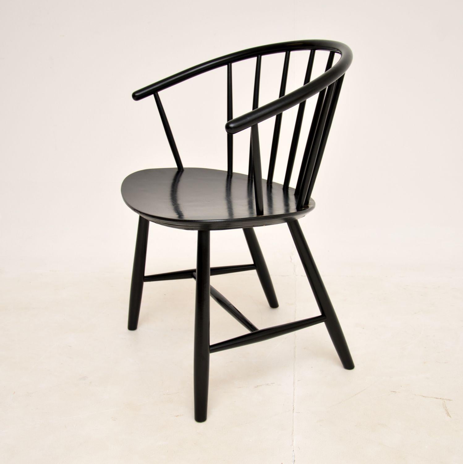 Mid-Century Modern Danish Vintage Side Chair J64 by Ejvind Johansson