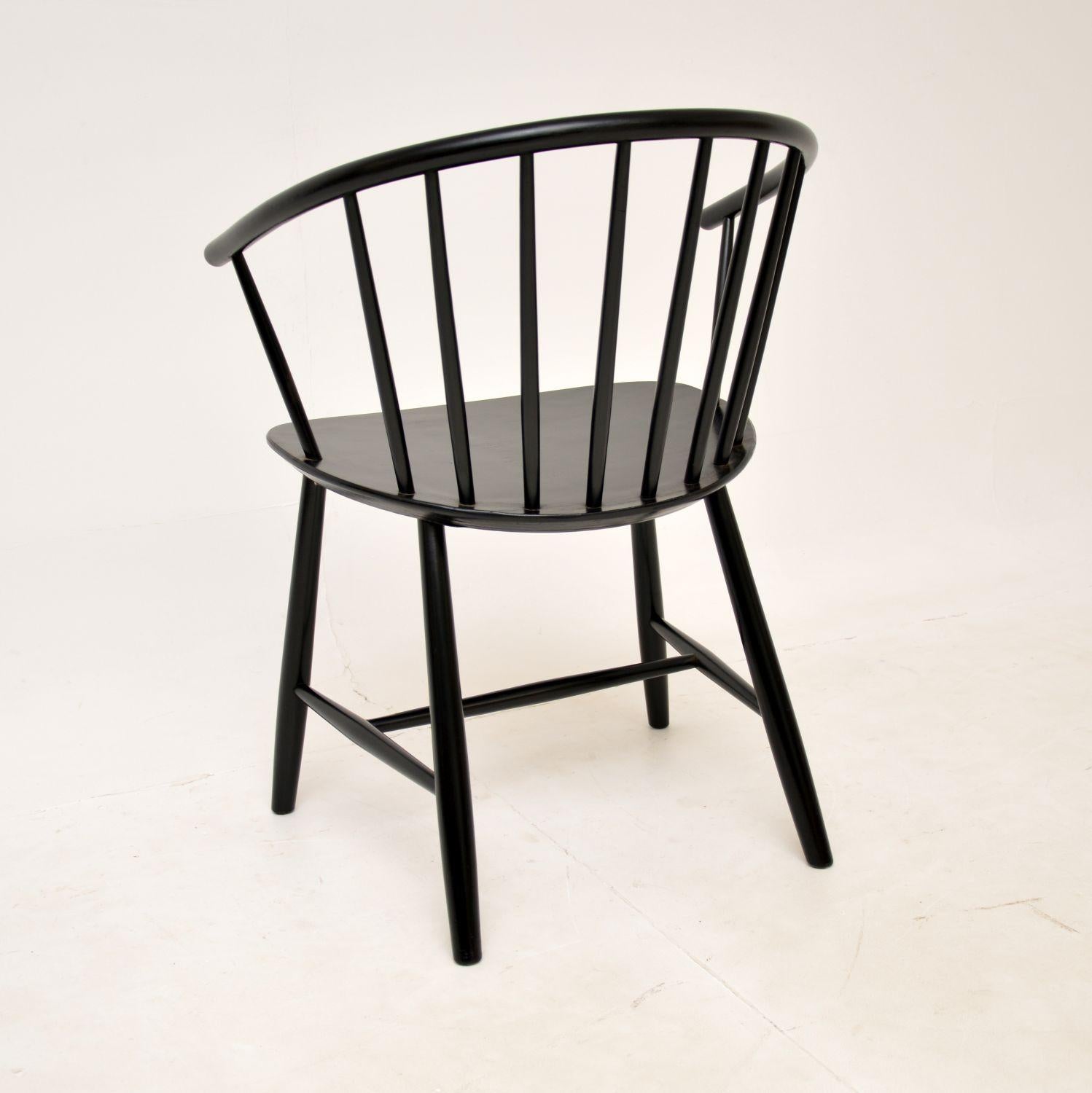 Danish Vintage Side Chair J64 by Ejvind Johansson In Good Condition In London, GB
