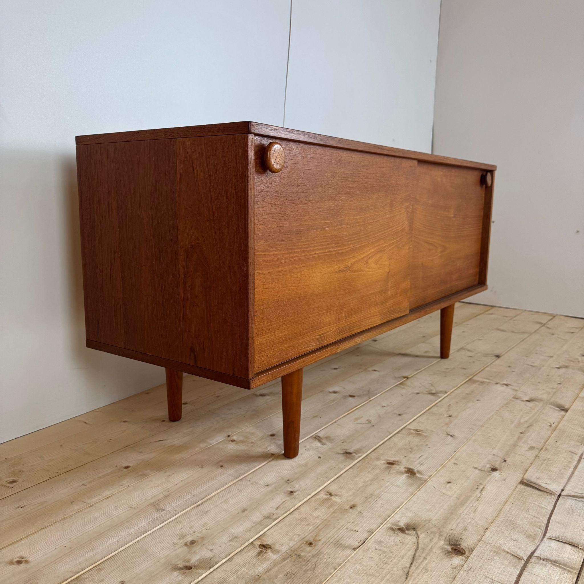 Teak Danish vintage sideboard in teak, Denmark 1960s For Sale