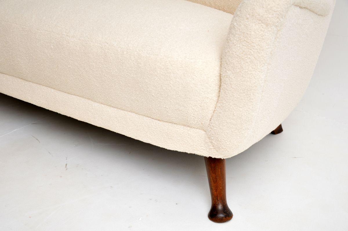 Sofá danés vintage de Berga Mobler Bouclé en venta