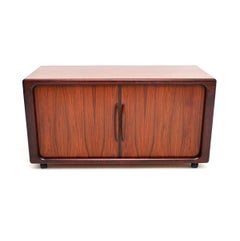 Danish Vintage Tambour Door Cabinet / Sideboard by Dyrlund