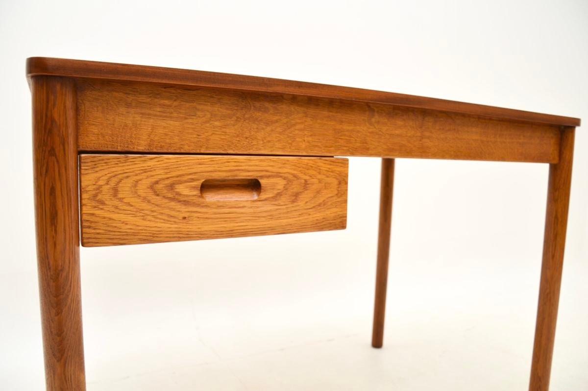 Danish Vintage Teak and Oak Desk 6