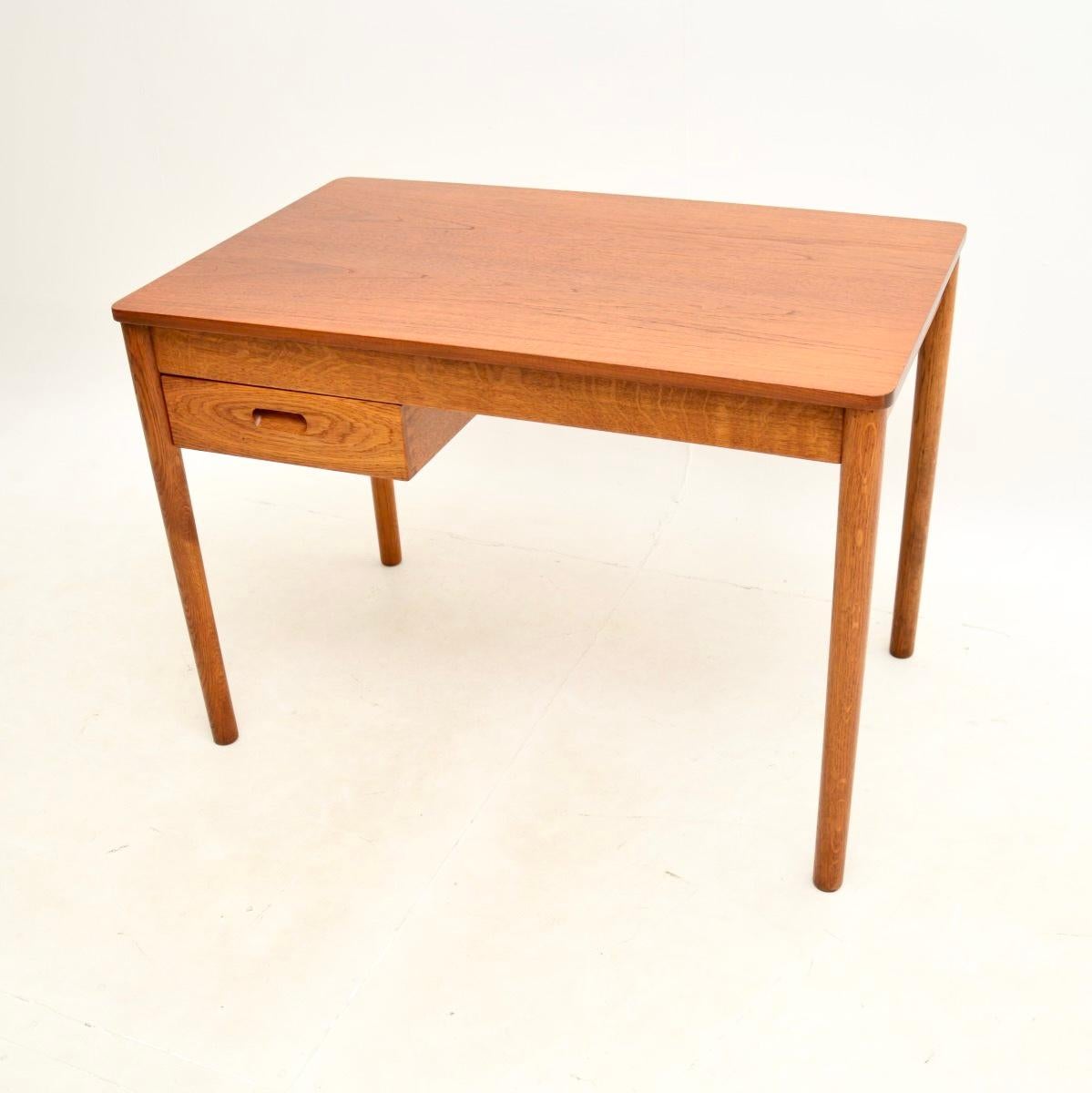 Mid-20th Century Danish Vintage Teak and Oak Desk
