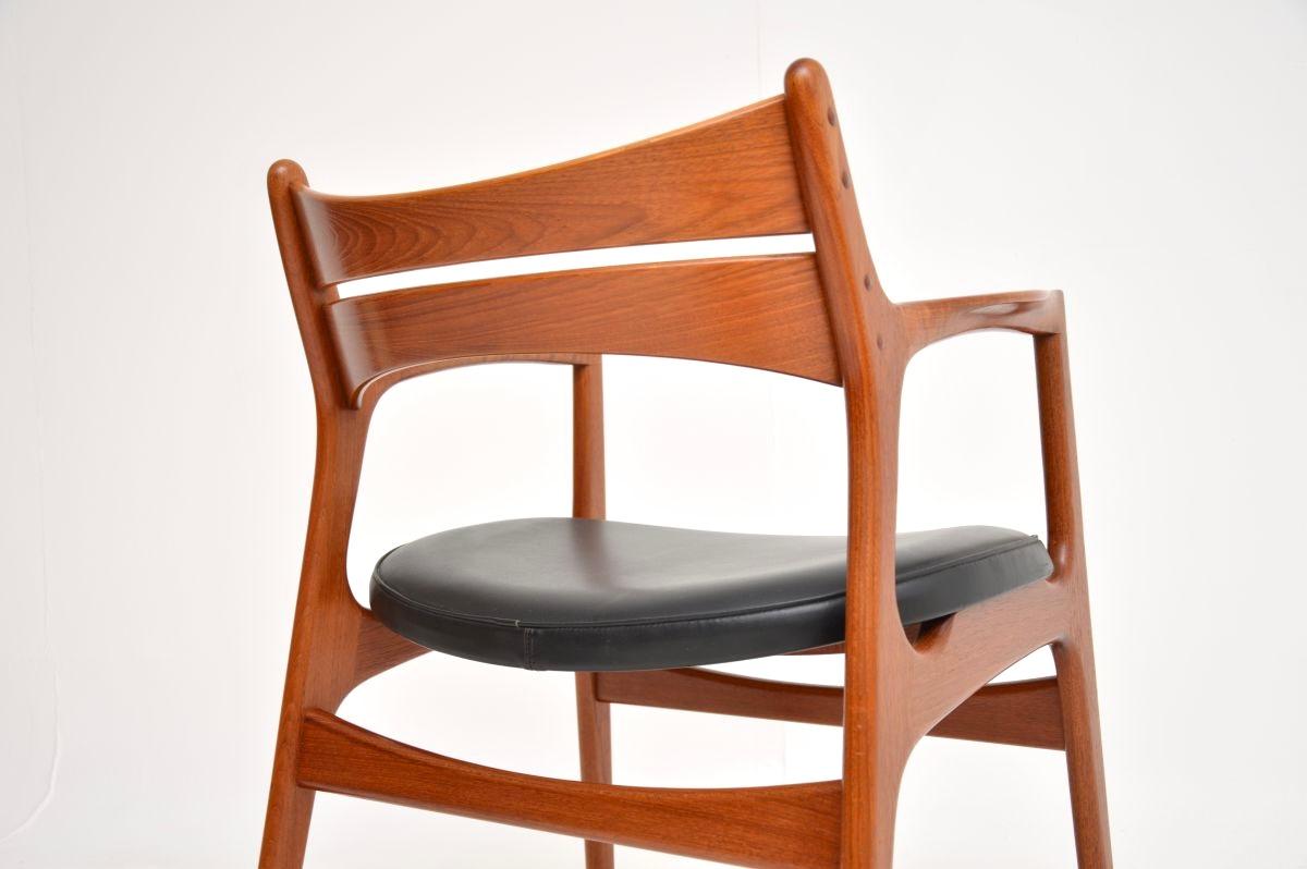 Sedia / Poltrona da scrivania in teak d'epoca danese di Erik Buch in vendita 3