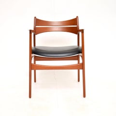 Danish Vintage Teak Carver Desk Chair / Armchair by Erik Buch