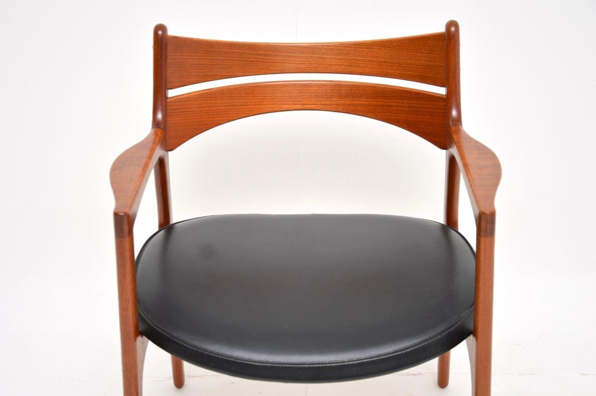 Sedia / Poltrona da scrivania in teak d'epoca danese di Erik Buch in vendita 1