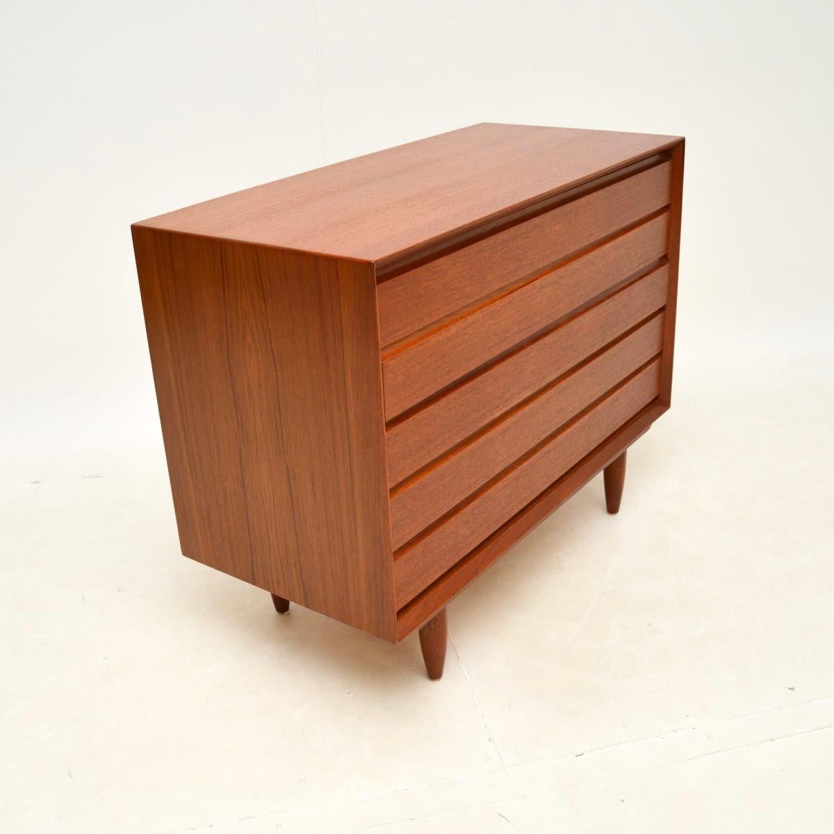 Mid-Century Modern Danish Vintage Teak Chest of Drawers by Svend Aage Rasmussen