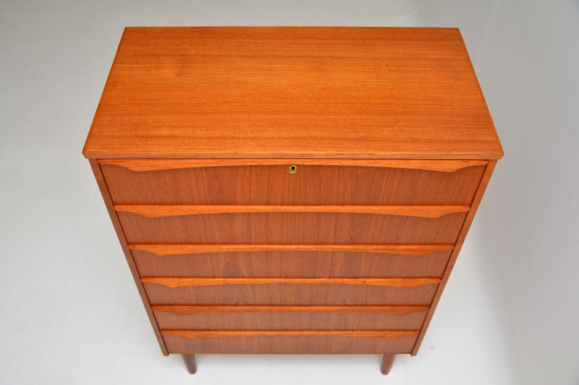 Danish Vintage Teak Chest of Drawers For Sale 2